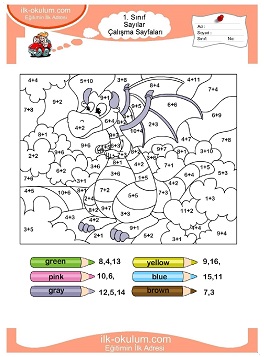 Çocuklar İçin Sayılar Çalışma Sayfaları 